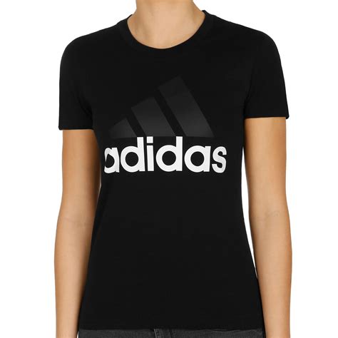 adidas t shirt schwart weiß|Essentials · T .